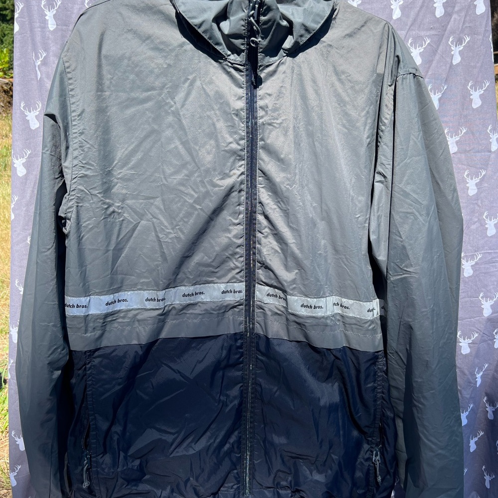Dutch Bros Charcoal Windbreaker Jacket